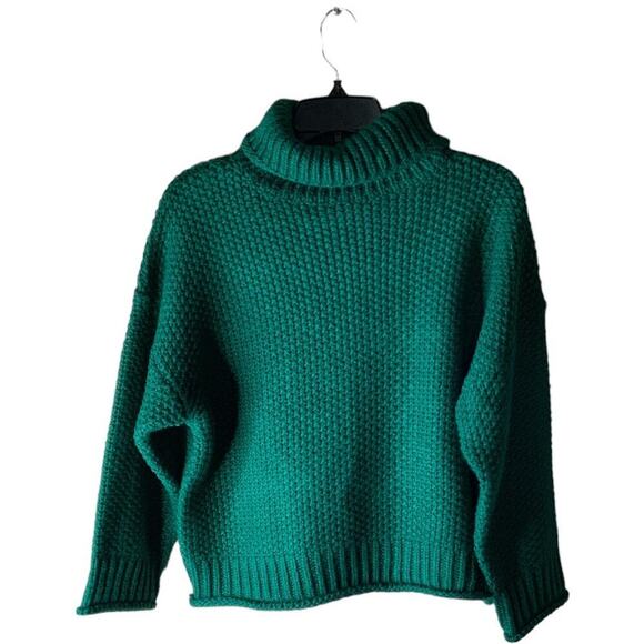 Aakaa 100% Acrylic Sweater Womens Small Heavyweight Turtleneck Chunky Knit NWT - Picture 3 of 8